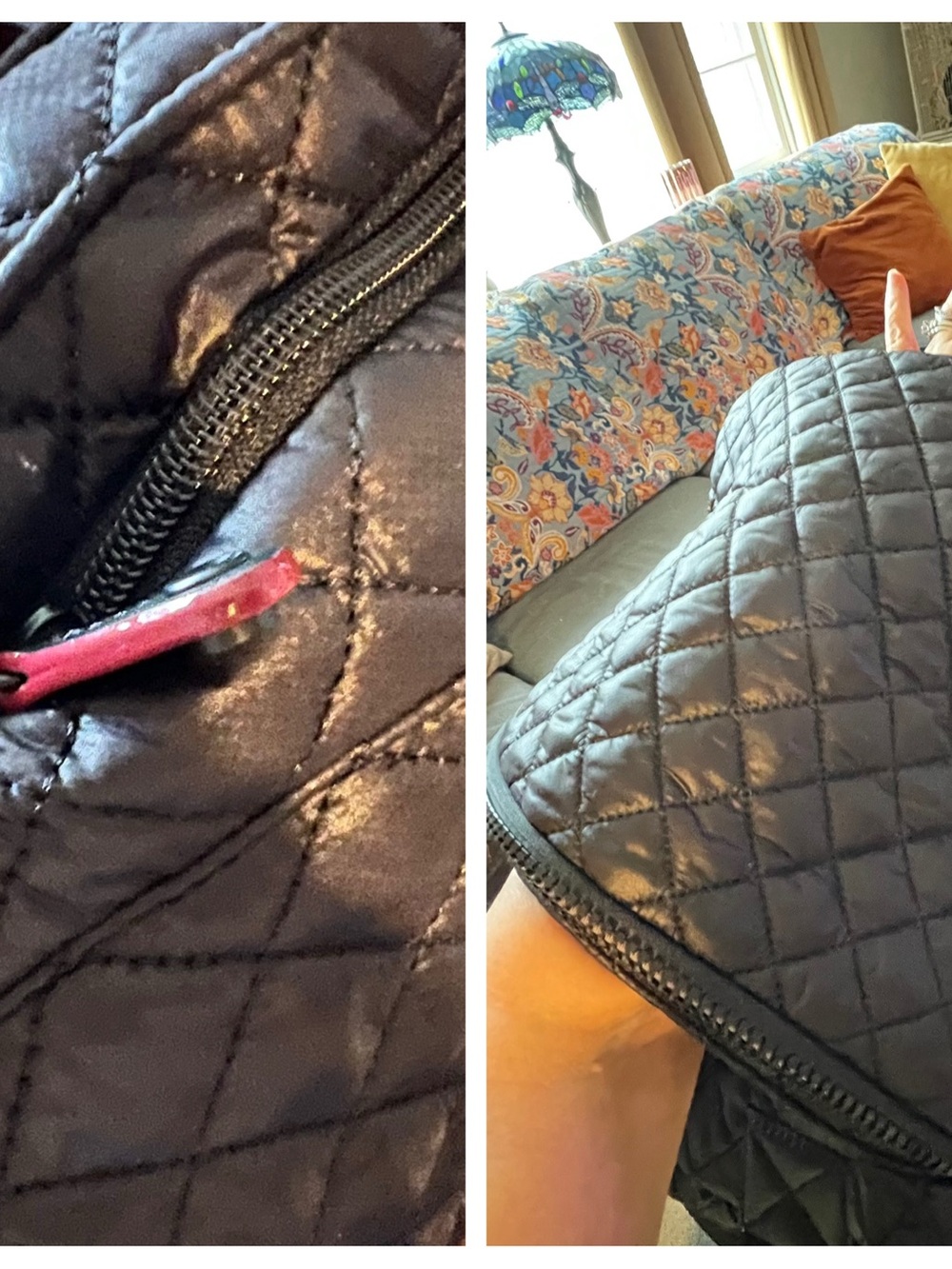 MZ Wallace Black Large Metro Quilted Travel Tote w/Large Pouch - Picture 8 of 14